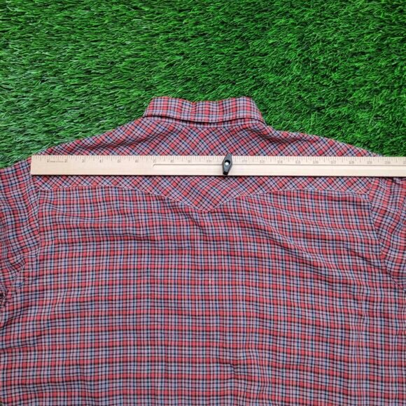 Vintage 80s Wrangler Pearl Snap Western Shirt Mens XL USA Made Plaid Check - Picture 13 of 15